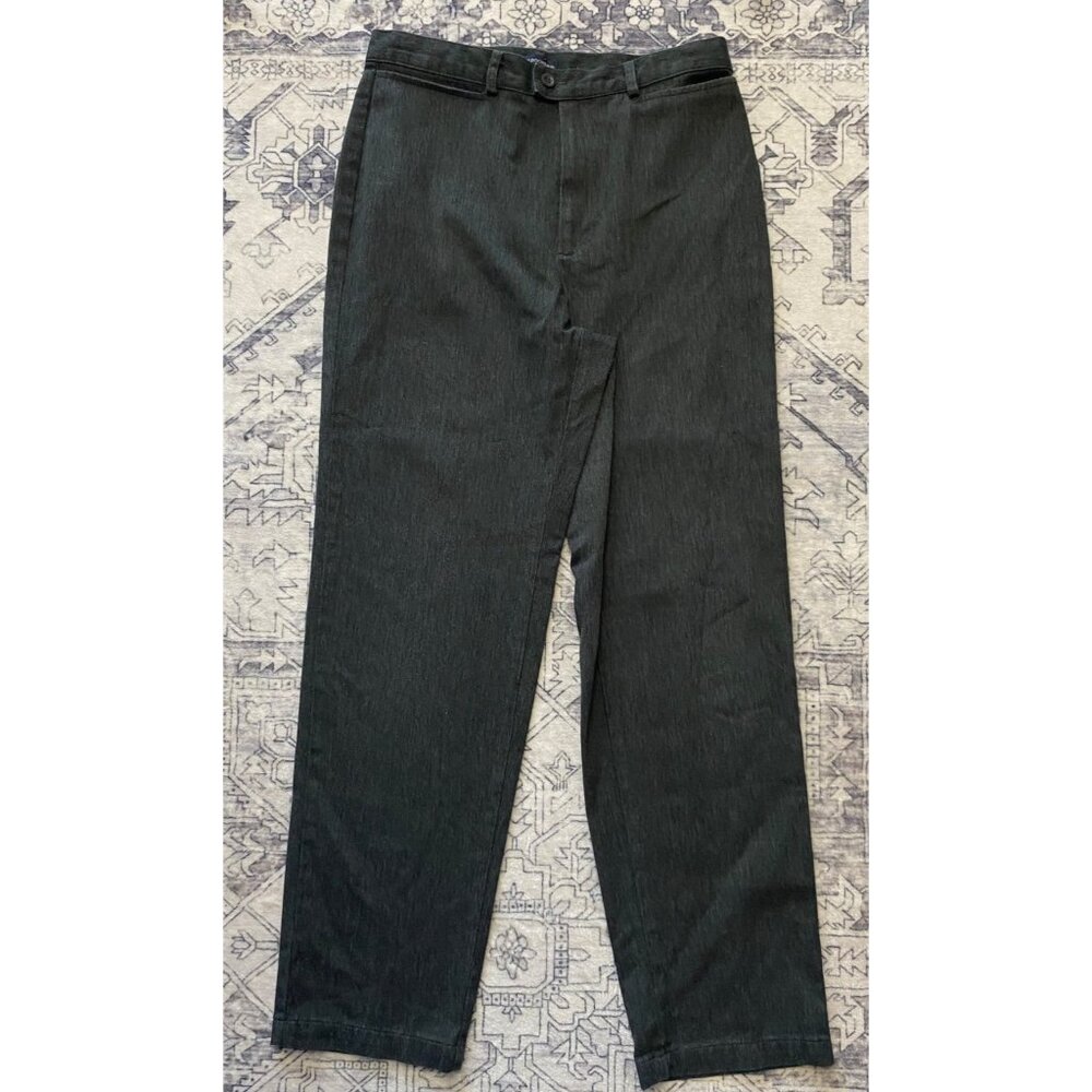 Dockers Stretch Womens Gray Pants Size‎ 12 Straight Leg Cotton Zip High Rise